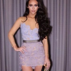 Carli Bybel Self portrait style handmade minidress